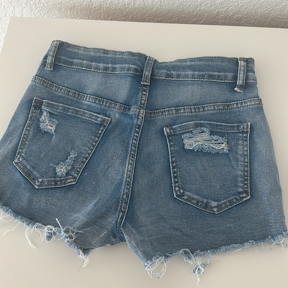 BLUE DENIM SHORTS - Picture 2 of 2